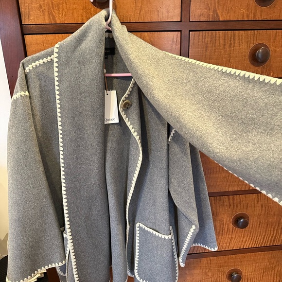 Quince Double-Faced Merino Wool Scarf Coat - Picture 4 of 6